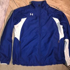 royal blue fleece lined under armour windbreaker